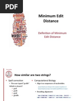 Calculating Minimum Edit Distance