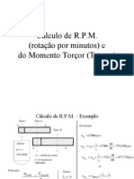 Cálculo de R.P.M. e Torque