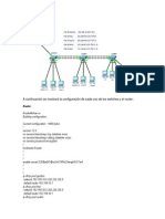 A Continuación Se Mostrará La Configuración de Cada Uno de Los Switches y El Router