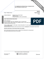 IGCSE Economics Past Paper