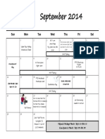 Parent Calendar 9-15