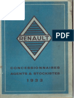 Liste Agents Renault 1933