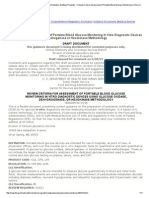 Guidance Documents (Medical Devices and Radiation-Emitting Products) _ Review Criteria Assessment of Portable Blood Glucose Monitoring in Vitro Diagnostic Devices Using Glucose Oxidase, Dehydrogenase or Hexokinase Methodology