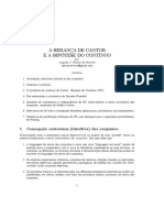 A Herança de Cantor e A Hipótese Do Contínuo PDF