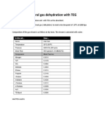 Natural Gas Dehydration Using TEG Simulation File