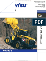 Catalogo Pala Cargador Frontal Wa380 5 Komatsu PDF