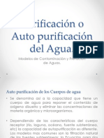 Tema #4 Purificación o Auto Purificación Del Agua