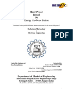 Major Project On Energy Hardware Station: Department of Electrical Engineering