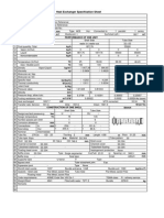 Heat Exchanger Specification Sheet: MM M? M? Performance of One Unit