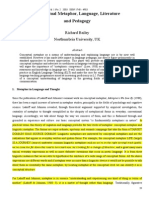 Conceptual Metaphor, Language, Literature and Pedagogy: Richard Bailey Northumbria University, UK