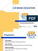 Debates in Music Education: Chaired by David Ashworth