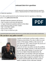 Police Lieutenant Interview Questions