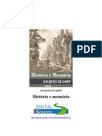 Historia e Memoria Jacques Le Goff