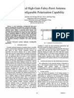 A Single-Feed High-Gain Fabry-Perot Antenna With Reconfigurable Polarization Capability