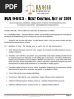 RA 9653 - Rent Control Act of 2009