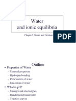 Water and Ionic Equilibria: Chapter 2 Garrett and Grisham