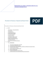 Procedure For Clearance of Imported and Export Goods.: Roduct - Development - Process - International - Marketing&b 37&c 41