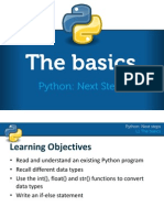 Python Next Steps l1 The Basics