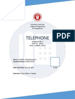 Telephone: University of The East College of Engineering ECE Department