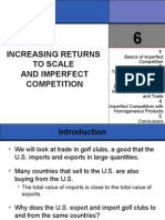 Increasing Returns To Scale and Imperfect Competition