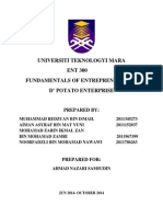 Universiti Teknologyi Mara ENT 300 Fundamentals of Entrepreneurship D' Potato Enterprise