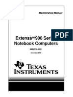 Extensa 900 Series Notebook Computers: Maintenance Manual