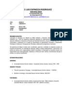 Curriculum Vitae de Jose Luis Espinoza 22 de Mayo 2012