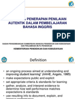 Konsep & Penerapan Penilaian Autentik B Inggris SMP