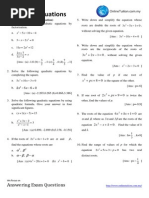 SPM Practice Add Maths Quadratic Equations