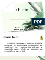 Insumo Inerte - Farmacotécnica Homeopática