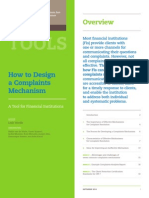 Mechanisms For Complaints Resolution