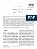 Seismic Response of Liquid Storage Tanks Isolated by Sliding Bearings