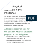 BSEd in Physical Education in The Philippines