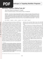 Symposium: Challenges in Targeting Nutrition Programs: Discussion: Targeting Is Making Trade-Offs