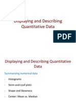 Displaying and Describing Quantitative Data