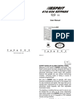 Paradox Esprit 616 and 626 Keypad User Manual