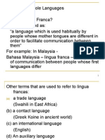 Sociolinguistics 3 - Pidgin & Creole, Diglossia, Jargon