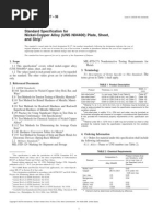 Astm b127 (Monel 400)