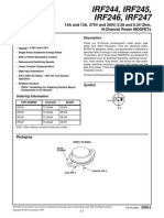 Irf244, Irf245, Irf246, Irf247: 14A and 13A, 275V and 250V, 0.28 and 0.34 Ohm, N-Channel Power Mosfets