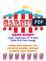 Game Night!: Friday, September 19 8-10pm Fahey First Floor Lounge