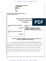 KEYES - BARNETT V OBAMA (APPEAL) - 5 - Notice of Ruling On Post Judgment Motion and Intent To Prosecute Appeal - Transport Room