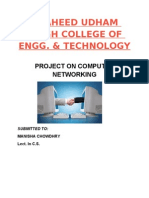 Shaheed Udham Singh College of Engg. & Technology: Project On Computer Networking