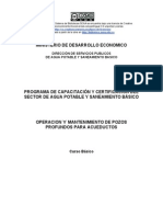 Operacion y Mantenimiento de Pozos Profundos para Acueductos