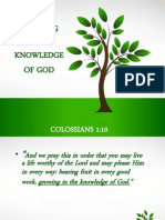 Growing in The Knowledge of God