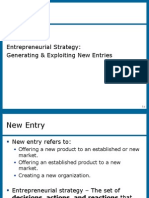 Entrepreneurial Strategy: Generating & Exploiting New Entries