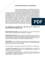 Relación Entre Precipitación y Escorrentía