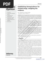 Drug Delivery Inhalation Bioequivalence