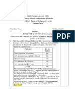 MB0045 Financial Management Answer Key