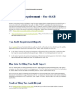 Tax Audit Requirement