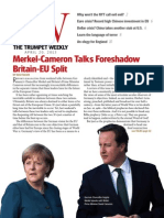 Merkel-Cameron Talks Foreshadow Britain-Eu Split: The Trumpet Weekly The Trumpet Weekly